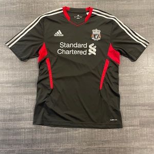 Black 2011-12 Adidas Liverpool Football/Soccer Jersey